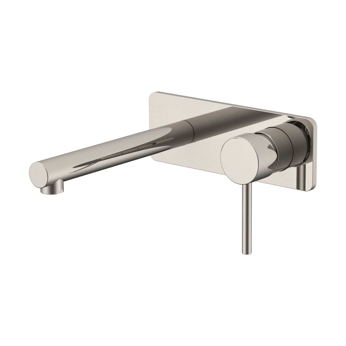 Wall Basin Mixer Set - Perno Series - Brushed Nickel