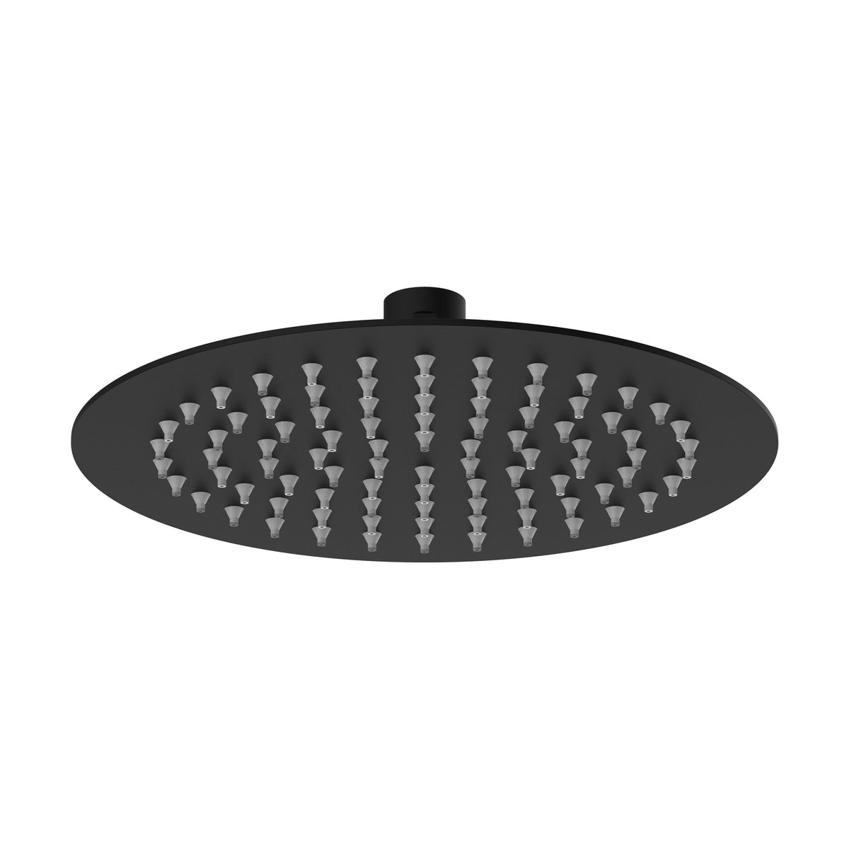 200mm Round Shower Head - Perno Series - Matte Black
