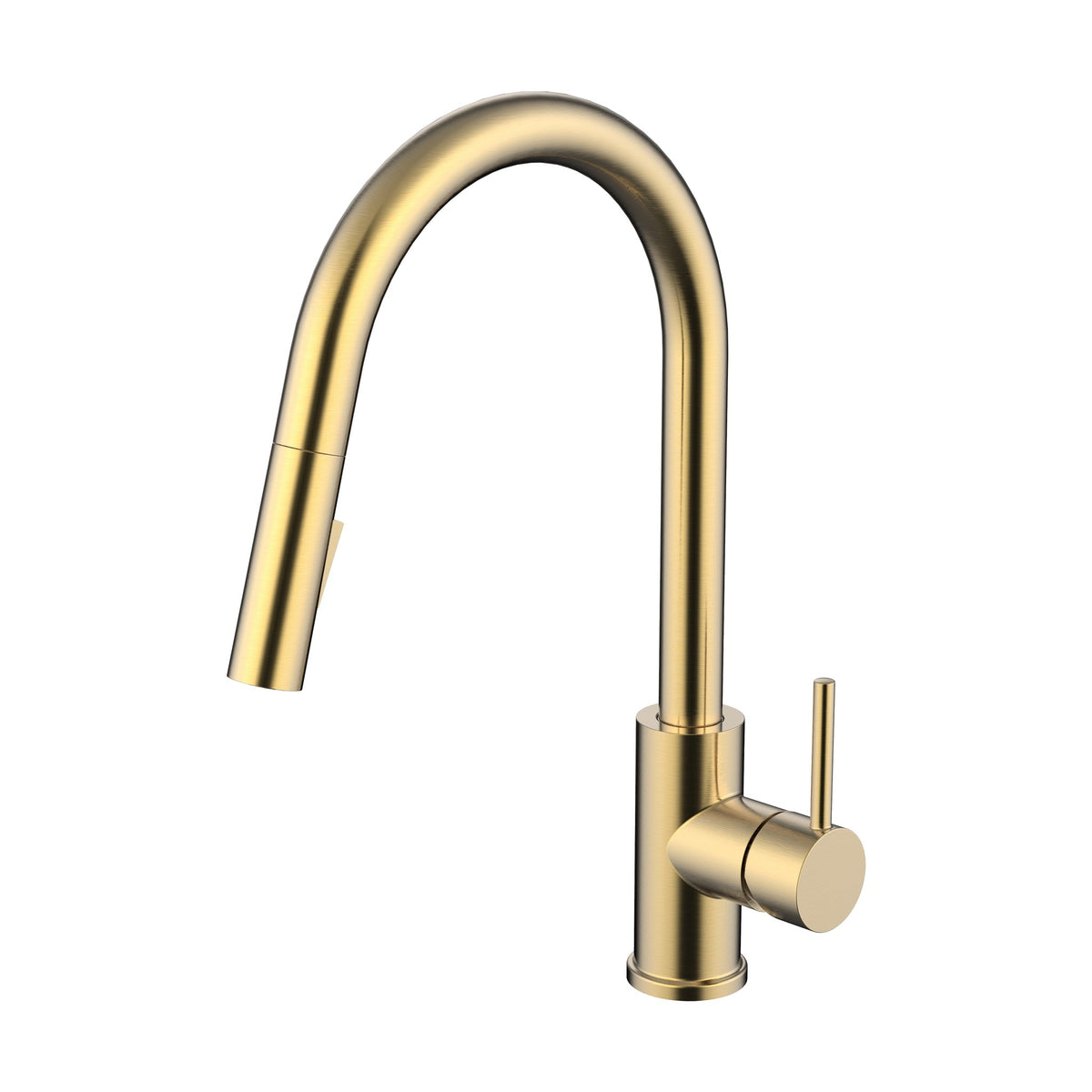 Pull-out Kitchen Sink Mixer - Perno Series - Brushed Brass
