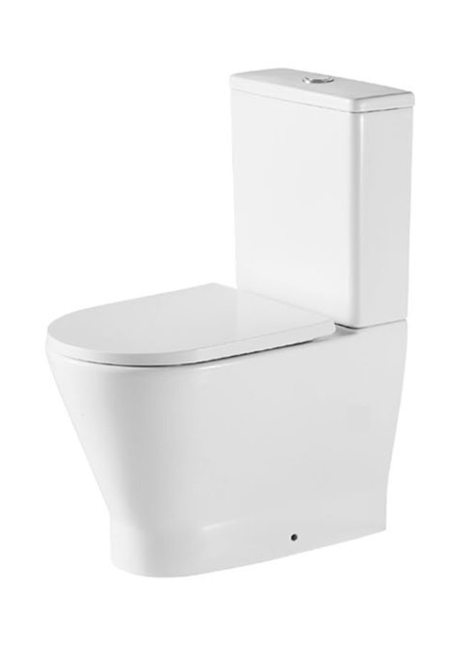 60 Series Wall Faced Dual Flush Back Inlet Toilet Suite (Round Profile)